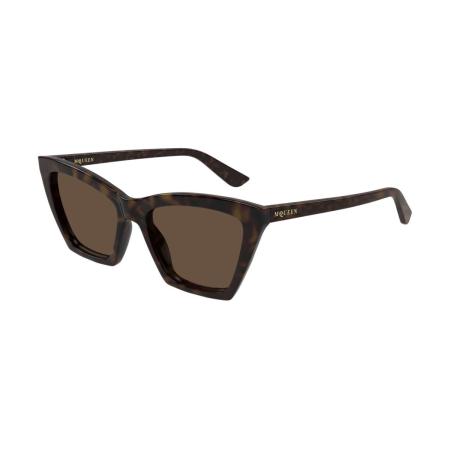 Alexander McQueen AM0536S 002 Tortoiseshell Dames Zonnebril