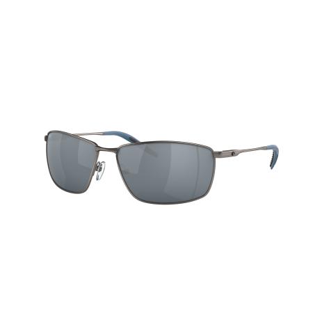 Costa Mannelijk Sunglass 6S6009 Turret - Framekleur: Mat donker staalgrijs, Lenskleur: Grijs zilver gespiegeld