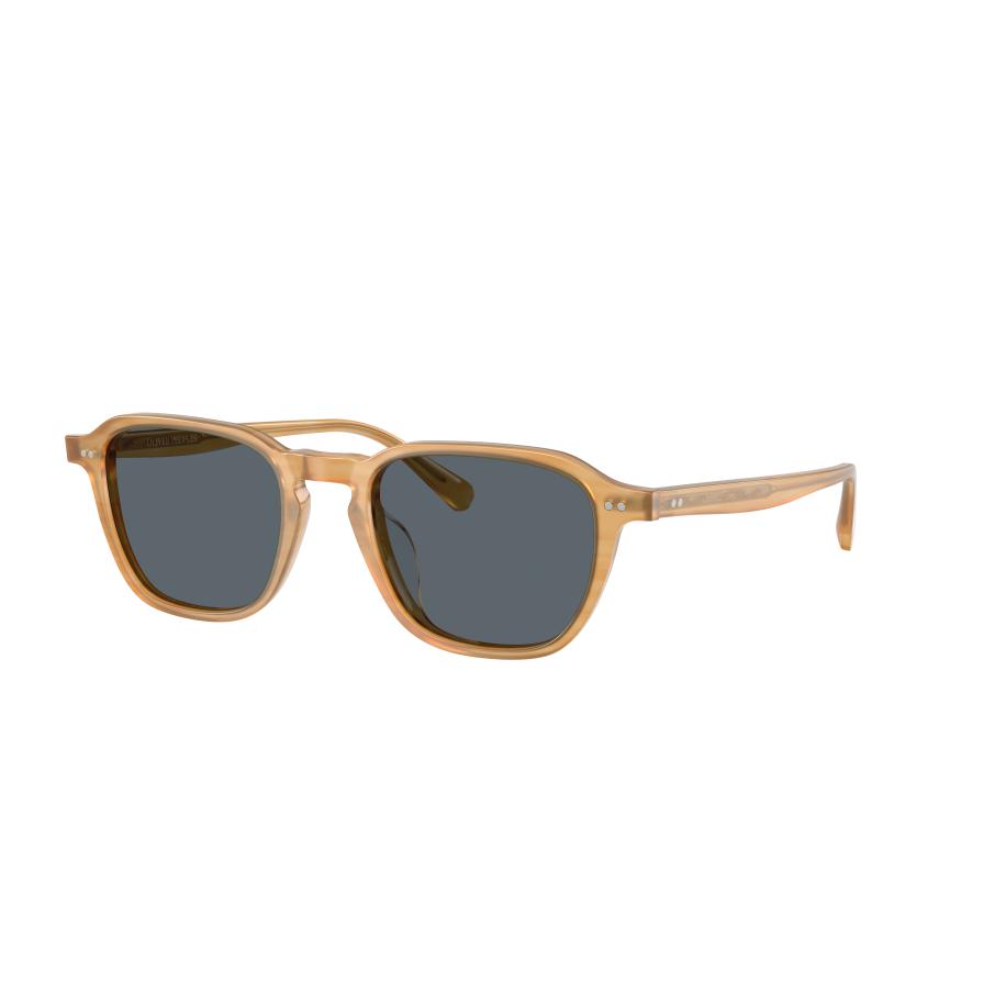 Oliver Peoples Unisex Sunglass OV5598SU Emryn - Framekleur: Semi mat Goldwood, Lenskleur: Blauw Blauw