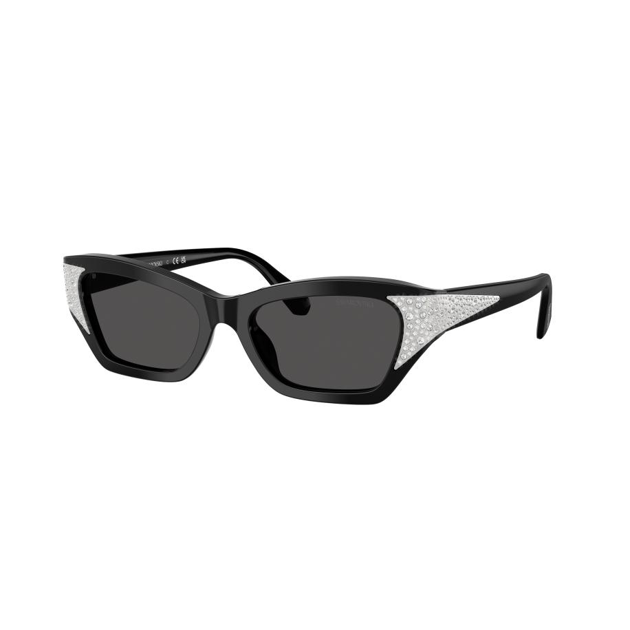 Swarovski Vrouwelijk Sunglass SK6029 - Framekleur: Zwart, Lenskleur: Donkergrijs Grijs