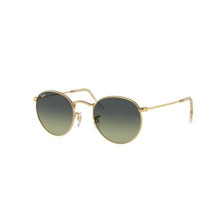 Ray-Ban Mannelijk Sunglass RB3447 Round Metal - Framekleur: Arista goud, Lenskleur: Groen vintage