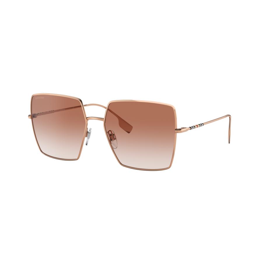 Burberry Vrouwelijk Sunglass BE3133 Daphne - Framekleur: Roségoud, Lenskleur: Gradiënt roze Roze