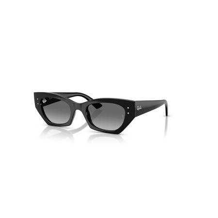 Ray-Ban Zena Bio-based zonnebril Zwart montuur Grijs glazen 49-22