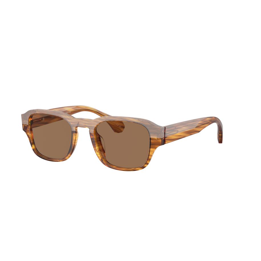 Alain Mikli Mannelijk Sunglass A05506 - Framekleur: Havana gestreept, Lenskleur: Polar bruin Bruin