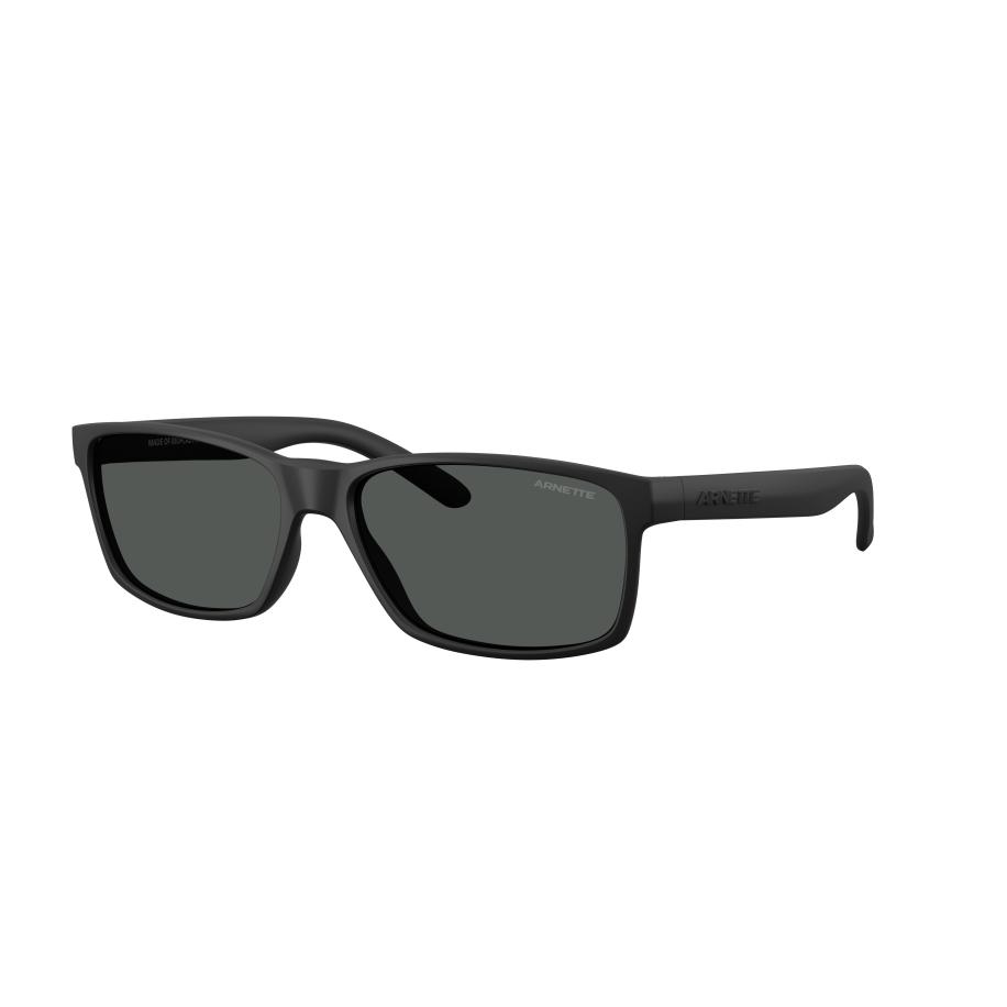 Arnette Unisex Sunglass AN4185 Slickster - Framekleur: Rubber zwart, Lenskleur: Donkergrijs Grijs
