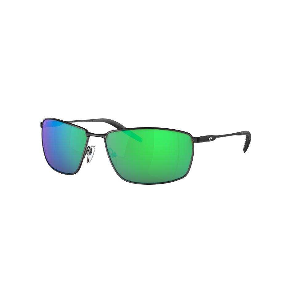 Costa Mannelijk Sunglass 6S6009 Turret - Framekleur: Matzwart, Lenskleur: Groen gespiegeld Groen