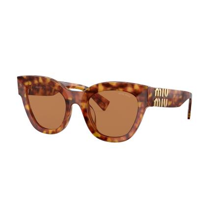 Miu Miu Vrouwelijk Sunglass MU 01YS - Framekleur: Licht Havana, Lenskleur: Bruin