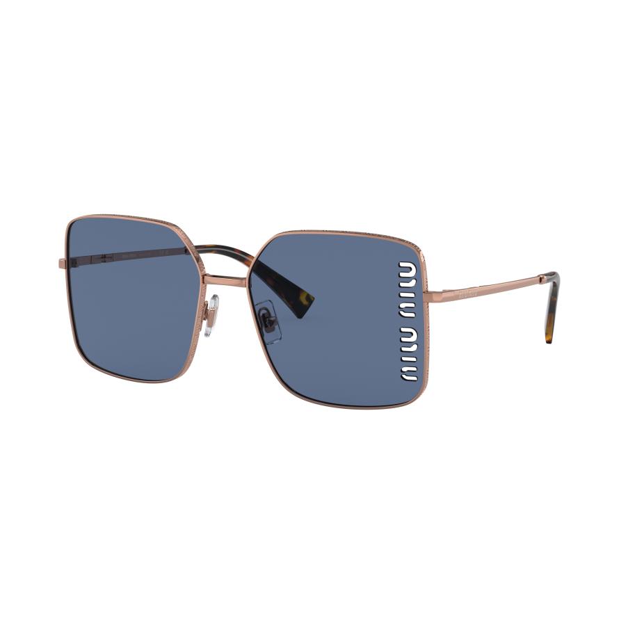 Miu Miu Vrouwelijk Sunglass MU 51YS - Framekleur: Roségoud, Lenskleur: Donkerblauw Blauw