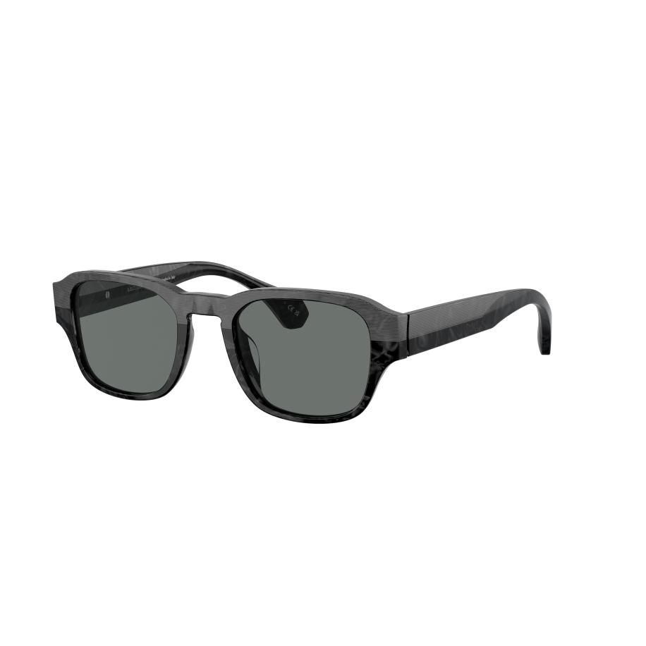 Alain Mikli Mannelijk Sunglass A05506 - Framekleur: Noir Nacree, Lenskleur: Polar Blauw Blauw