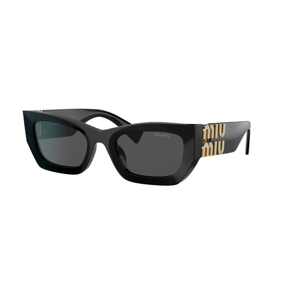 Miu Miu MU09WS 1AB5S0 Zwart Dames Zonnebril Grijs