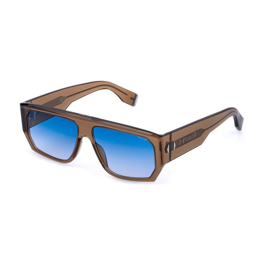 Police SPLR81E G.O.A.T. 5 6A6 Bruin Heren Zonnebril