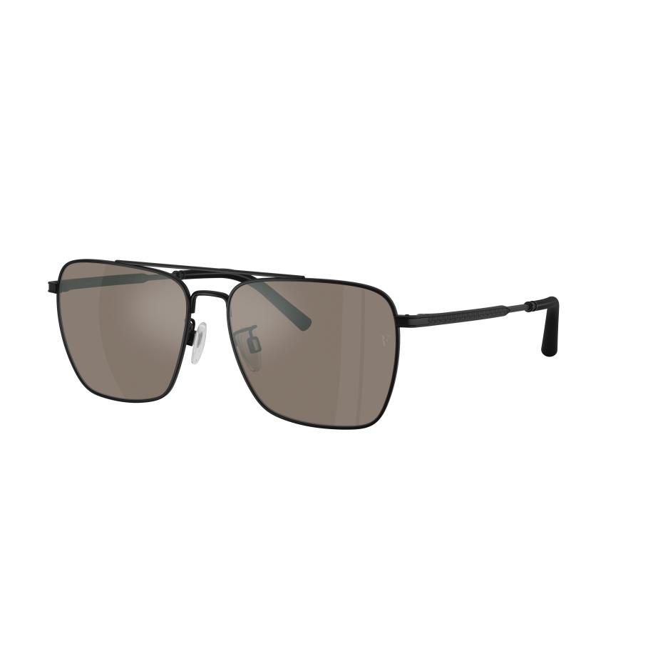 Oliver Peoples Mannelijk Sunglass OV1362S R-15 - Framekleur: Matzwart, Lenskleur: Sierra Flash spiegelend Multicolor