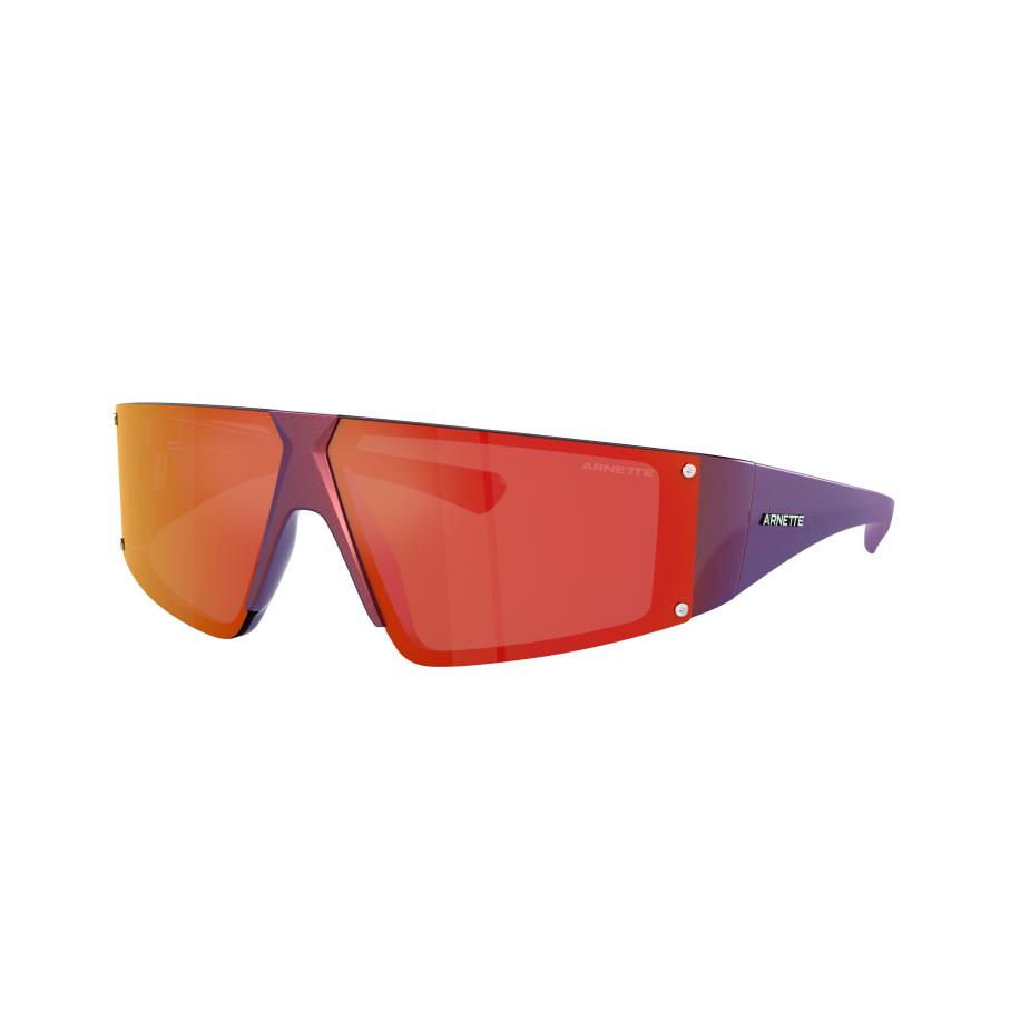 Arnette Mannelijk Sunglass AN4332 Saturnya - Framekleur: Alumina wijnrood, Lenskleur: Donkergrijs gespiegeld rood/geel Multicolor