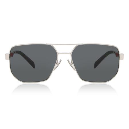 Prada Linea Rossa PS51ZS 1BC06F Zilver Heren Zonnebril