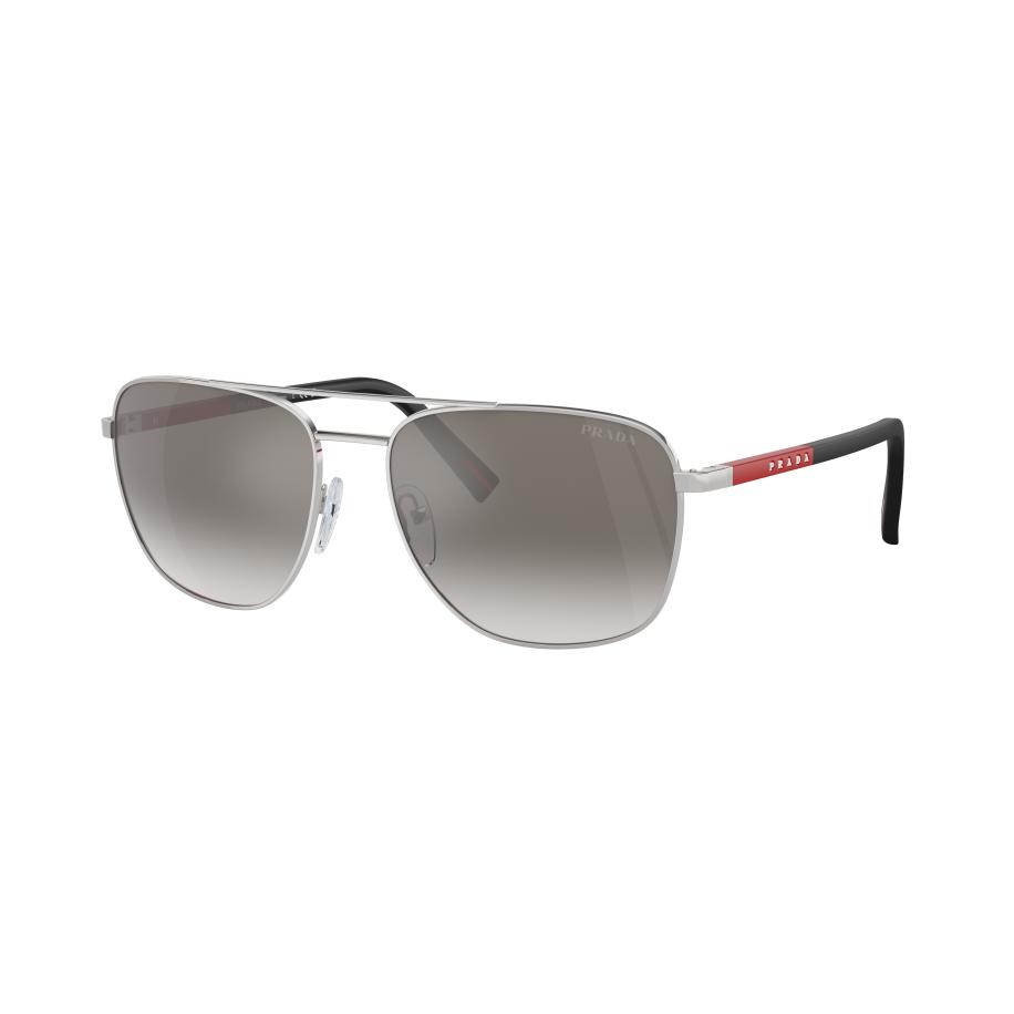 Prada Linea Rossa Mannelijk Sunglass PS 54ZS - Framekleur: Zilver, Lenskleur: Gradiënt Grijs Gespiegeld Zilver Multicolor