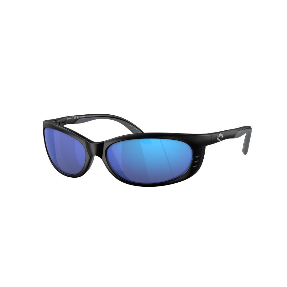 Costa Mannelijk Sunglass 6S9058 Fathom - Framekleur: Matzwart, Lenskleur: Blauw gespiegeld Blauw