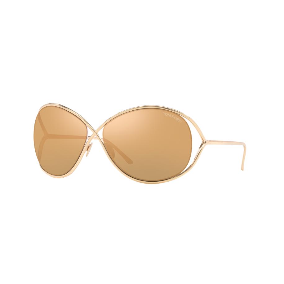 Tom Ford Vrouwelijk Sunglass Nicoletta - Framekleur: Goud roze, Lenskleur: Bruin Bruin