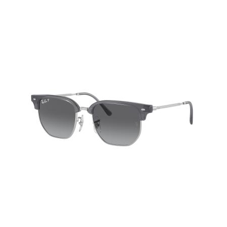 Ray-Ban NEW CLUBMASTER KIDS zonnebril Zilver montuur Grijs glazen gepolariseerd 47-17