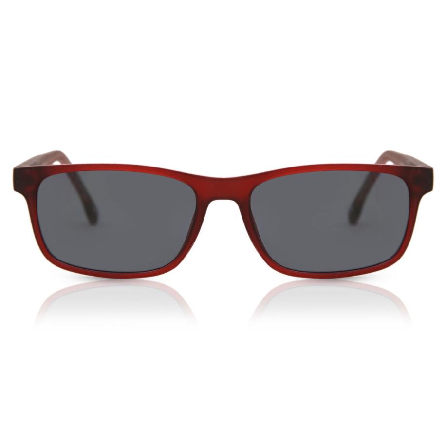 Heren Rechthoek Volledige rand Plastic Bordeaux Zonnebril - SmartBuy Collection