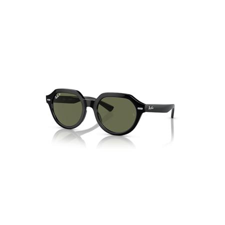 Ray-Ban Gina zonnebril Zwart montuur Groen glazen Gepolariseerd 51-21