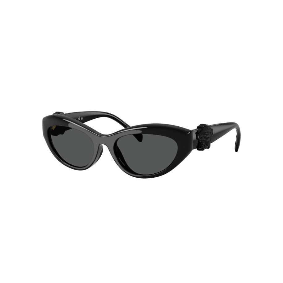 Versace Unisex Sunglass VK4005U - Framekleur: Zwart, Lenskleur: Donkergrijs Grijs