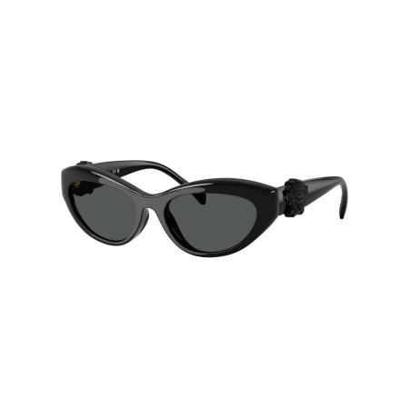 Versace Unisex Sunglass VK4005U - Framekleur: Zwart, Lenskleur: Donkergrijs