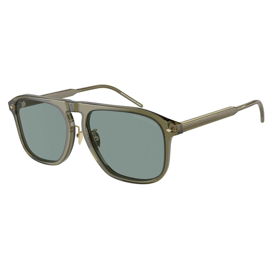 Giorgio Armani AR8212F Aziatische pasvorm 607456 Groen Heren Zonnebril