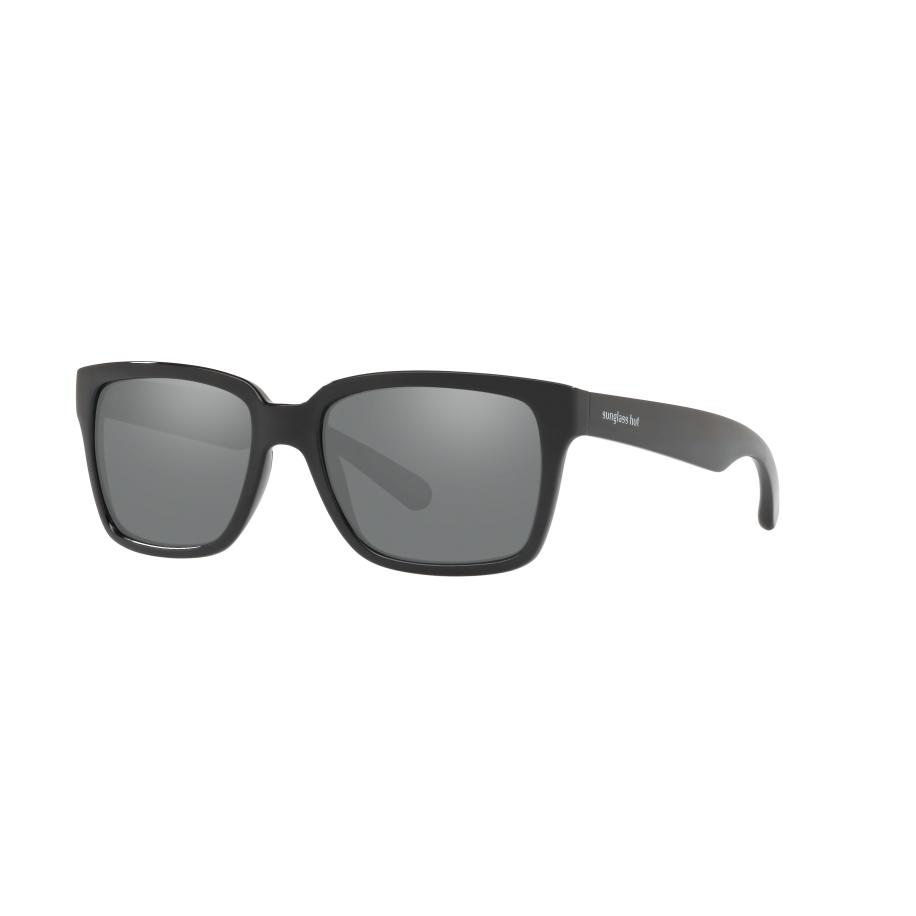 Sunglass Hut Collection Unisex Sunglass HU2012 - Framekleur: Zwart, Lenskleur: Grijs gespiegeld zilver Multicolor