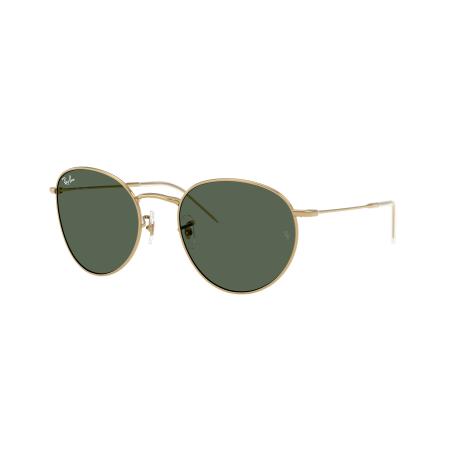 Ray-Ban Unisex Sunglass RBR0103S Round Reverse - Framekleur: Arista goud, Lenskleur: Donkergroen