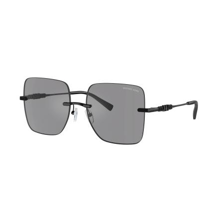 Michael Kors Vrouwelijk Sunglass MK1150 Québec - Framekleur: Grijs effen zwart spiegelend, Lenskleur: Grijs zwart
