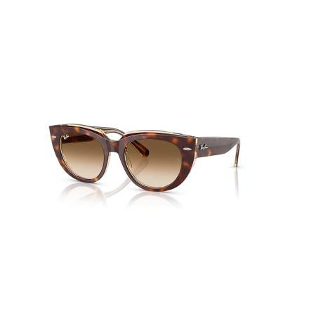 Ray-Ban Doreen zonnebril Licht Havana Op Transparant Multicolor montuur Bruin glazen 49-20