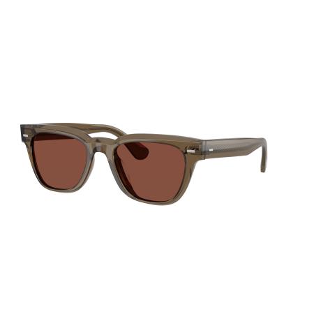 Oliver Peoples Unisex Sunglass OV5601SU Rueny - Framekleur: Geelbruin, Lenskleur: Bordeaux