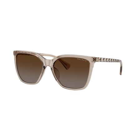Ralph Vrouwelijk Sunglass RA5328U - Framekleur: Beige kristal, Lenskleur: Polar bruin