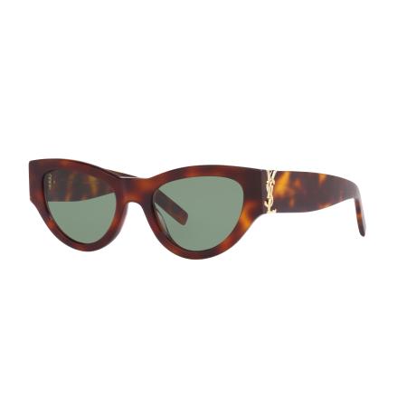Saint Laurent Vrouwelijk Sunglass SL M94 - Framekleur: Bruin, Lenskleur: Groen