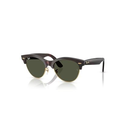 Ray-Ban Clubmaster Way zonnebril Rood Havana montuur Groen glazen 54-19