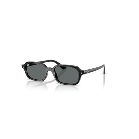 Ray-Ban Zuri Bio-based zonnebril Zwart montuur Grijs glazen Gepolariseerd 49-19