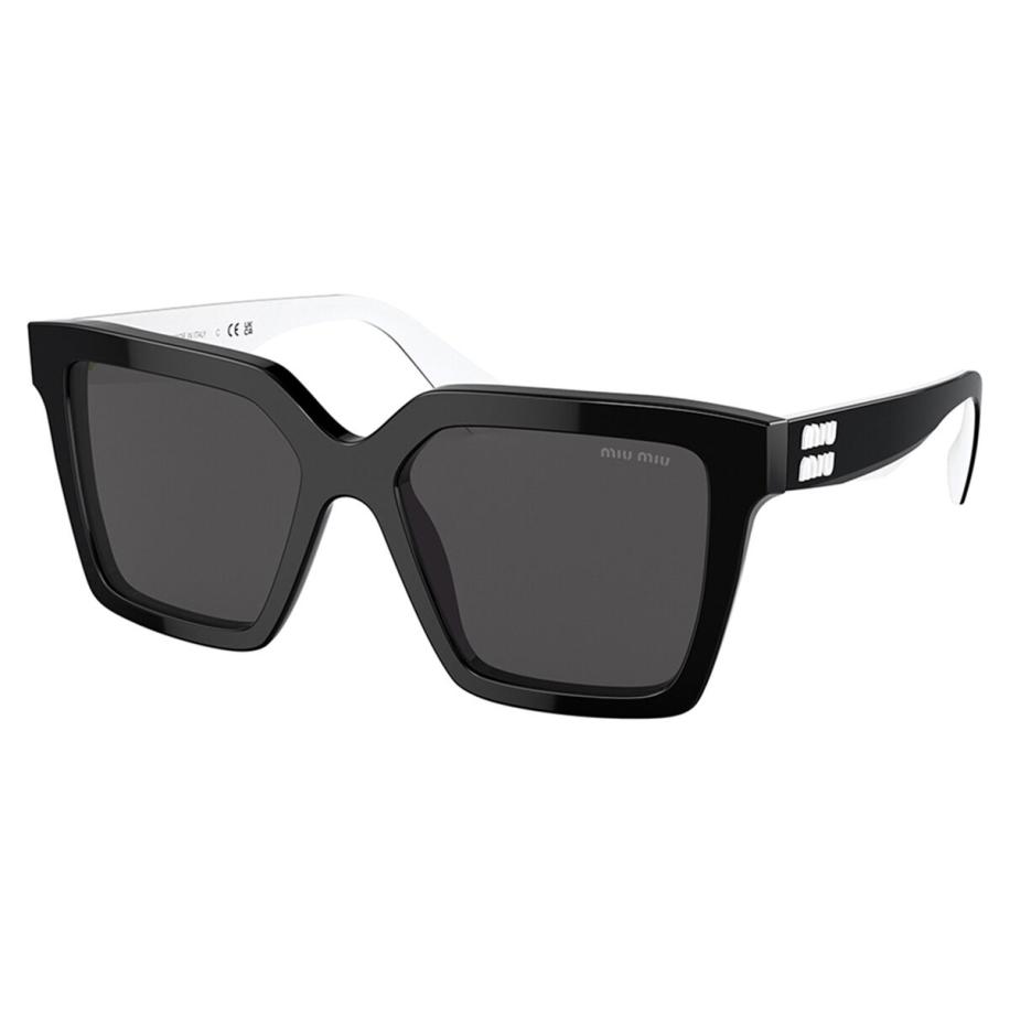 Miu Miu MU03YSF Aziatische pasvorm 10G5S0 Zwart Dames Zonnebril