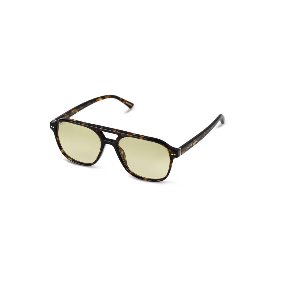 Kapten & Son Kapten & Son Zonnebril Zurich Oversize Dark Tortoise Green kastanjebruin / appel / zwart -