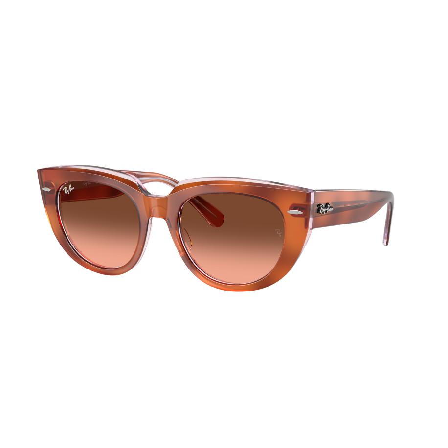 Ray-Ban Vrouwelijk Sunglass RB2286 Doreen - Framekleur: Rood Havana op transparant multicolor, Lenskleur: Roze gradiënt bruin Multicolor