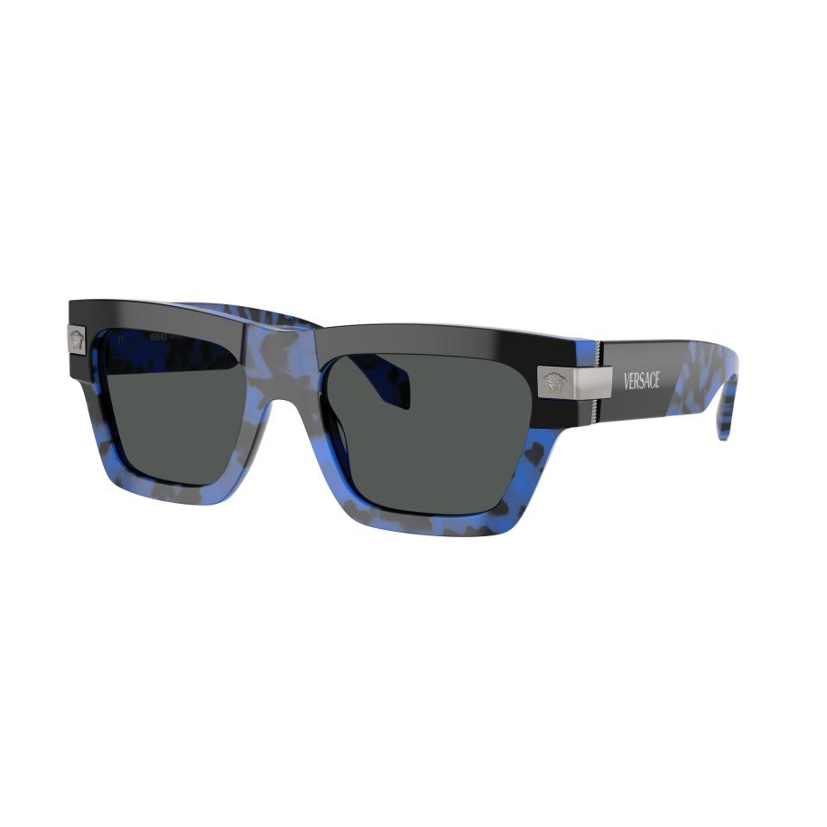Versace Mannelijk Sunglass VE4464 - Framekleur: Havana Blauw, Lenskleur: Donkergrijs Grijs