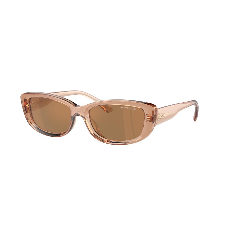 Michael Kors Vrouwelijk Sunglass MK2210U Asheville - Framekleur: Bruin transparant, Lenskleur: Bruin Zwart Multicolor