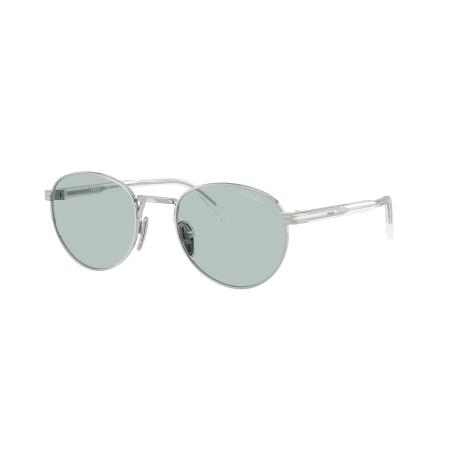 Prada Mannelijk Sunglass PR B51S - Framekleur: Acciaio, Lenskleur: Avio Chiaro