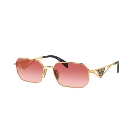 Prada Vrouwelijk Sunglass PR A51S - Framekleur: Goud, Lenskleur: Roze gradiënt rood