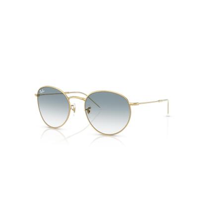 Ray-Ban Round Reverse zonnebril Arista Goud montuur Blauw glazen 55-21