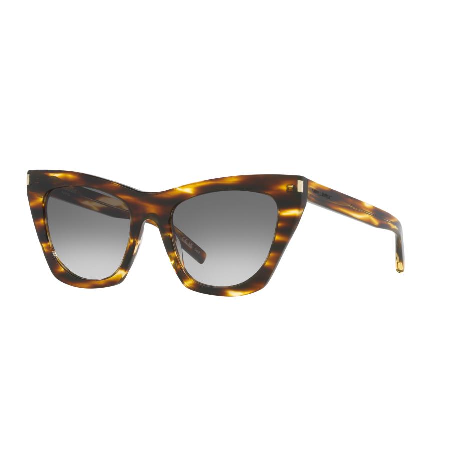 Saint Laurent Vrouwelijk Sunglass SL 214 Kate - Framekleur: Tortoise bruin, Lenskleur: Grijs Grijs