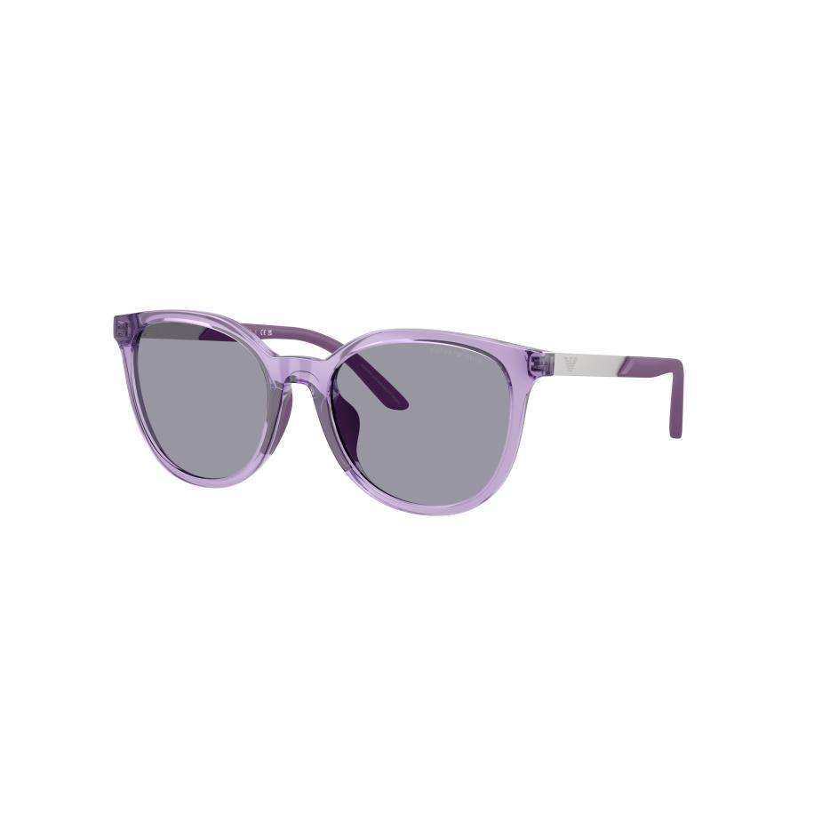Emporio Armani Unisex Sunglass EK4007U - Framekleur: Glanzend transparant violet, Lenskleur: Blauw Blauw