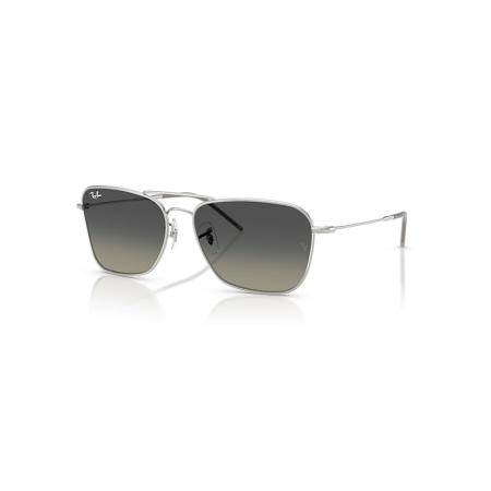 Ray-Ban Caravan Reverse zonnebril Zilver montuur Grijs glazen 61-15