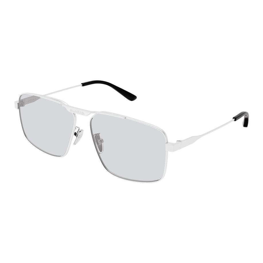 Balenciaga BB0418SK Aziatische pasvorm 4 Zilver Heren Zonnebril