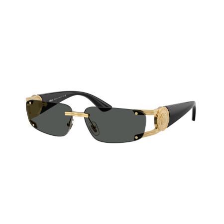 Versace Mannelijk Sunglass VE2291 - Framekleur: Goud, Lenskleur: Donkergrijs