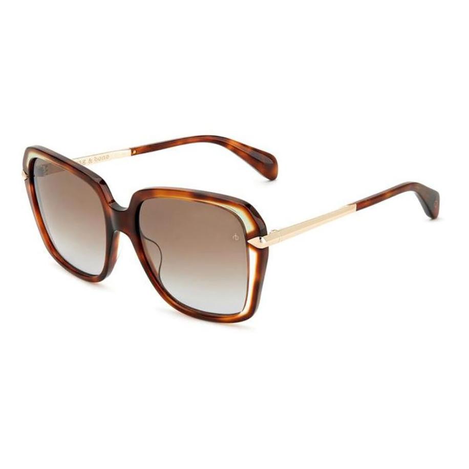 Rag & Bone RNB1059/G/S Aziatische pasvorm 86/HA Tortoiseshell Dames Zonnebril